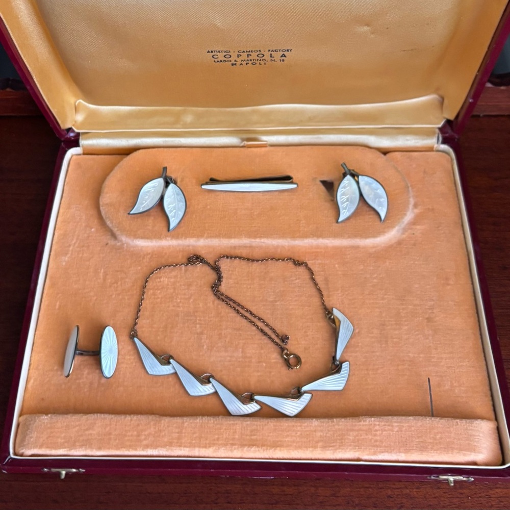 David Anderson Sterling Necklace Earrings Tie Clip Cuff Links 23g